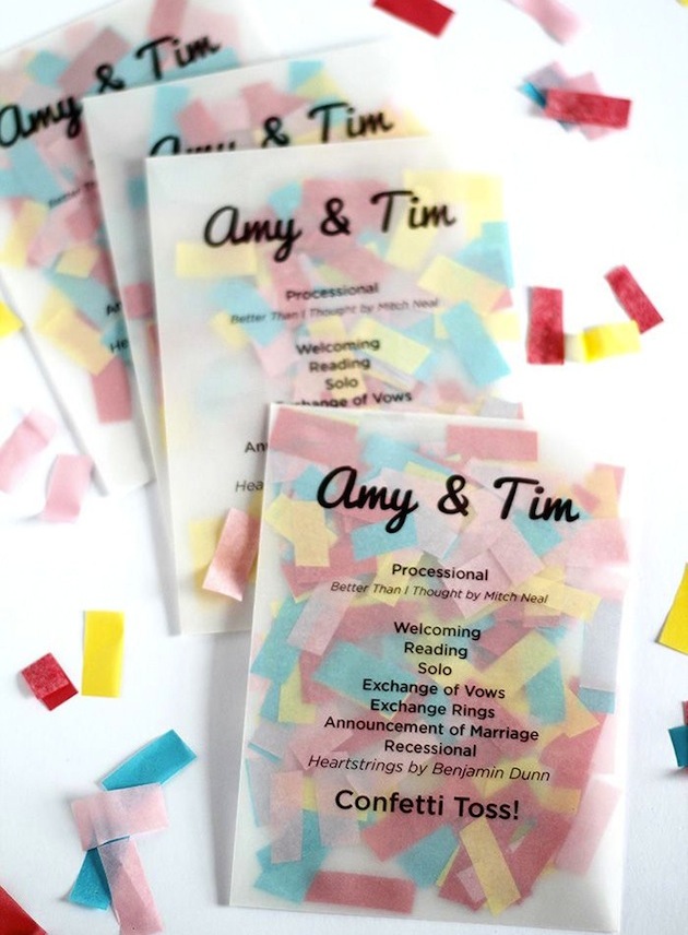 The top 10 fun & fabulous wedding confetti ideas! - Confetti Programs